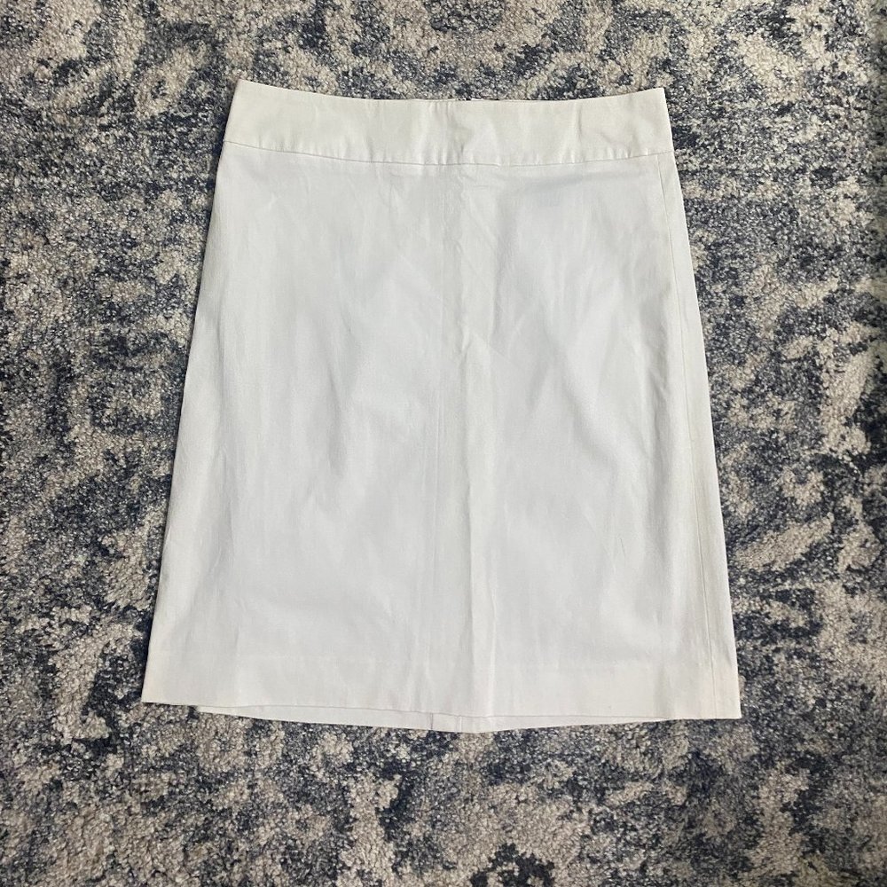 DKNY Classic Cut Above The Knee White Skirt